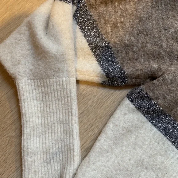 Veronica Beard Miley Colorblock Metallic Pullover Sweater - Picture 7 of 11